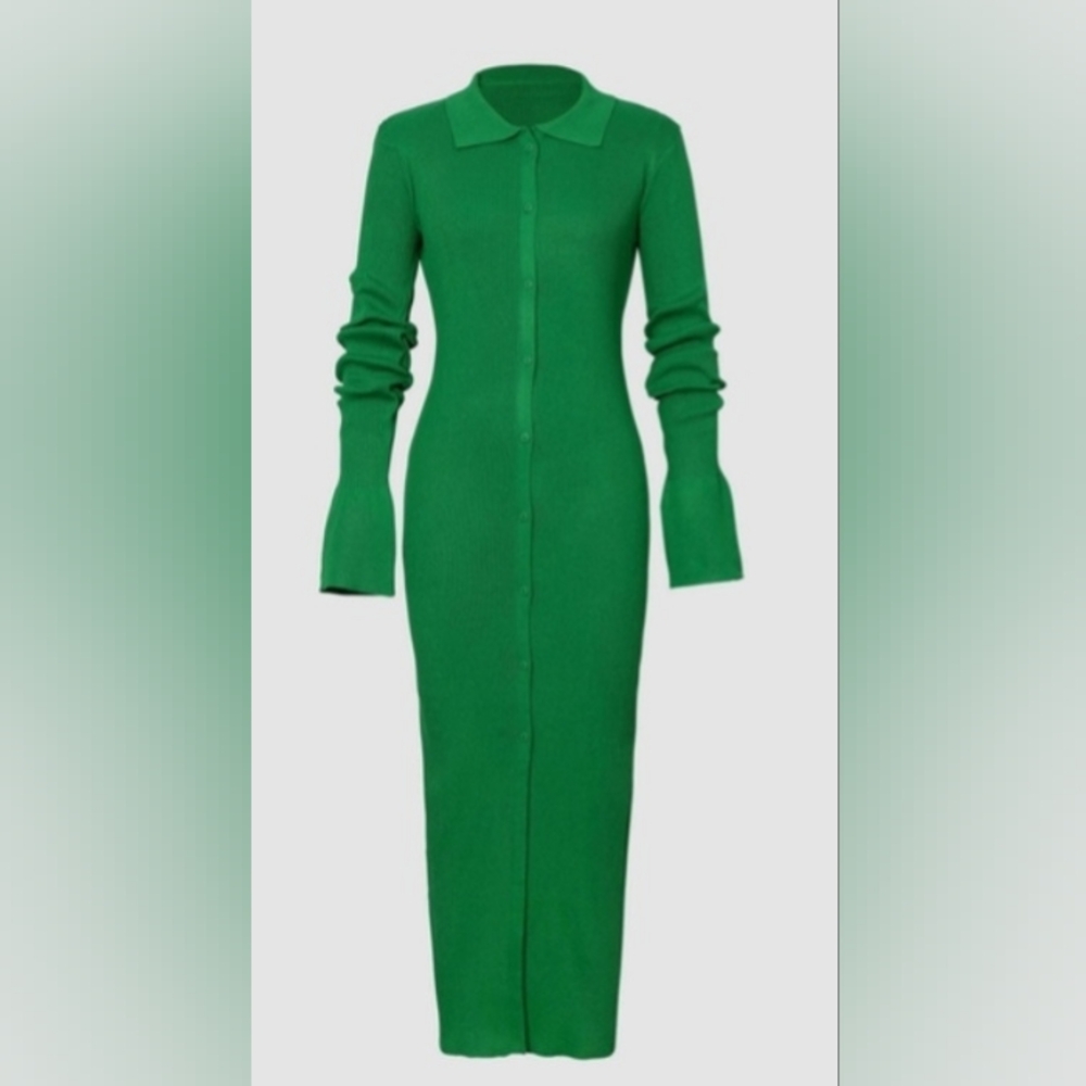 Micah Green Button Fron Maxidress